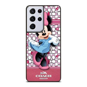 COACH MINNIE MOUSE PINK PATTERN Samsung Galaxy S21 Ultra Case Cover