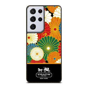 COACH NEW YORK COLORFUL FLORAL LOGO Samsung Galaxy S21 Ultra Case Cover COACH NEW YORK COLORFUL FLORAL LOGO Samsung Galaxy S21 Ultra Case Cover