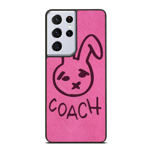 COACH NEW YORK RABBIT LEATHER PINK Samsung Galaxy S21 Ultra Case Cover COACH NEW YORK RABBIT LEATHER PINK Samsung Galaxy S21 Ultra Case Cover