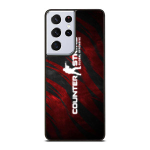 COUNTER STRIKE CSGO LOGO RED Samsung Galaxy S21 Ultra Case Cover COUNTER STRIKE CSGO LOGO RED Samsung Galaxy S21 Ultra Case Cover
