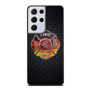 FIREFIGHTER FIREMAN METAL LOGO Samsung Galaxy S21 Ultra Case Cover