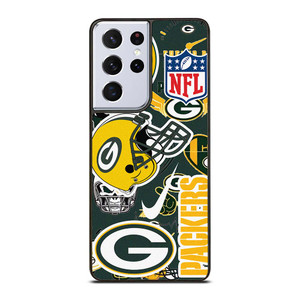 GREEN BAY PACKERS NFL STICKER BOMB Samsung Galaxy S21 Ultra Case Cover