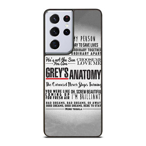 GREY'S ANATOMY QUOTES Samsung Galaxy S21 Ultra Case Cover GREY'S ANATOMY QUOTES Samsung Galaxy S21 Ultra Case Cover