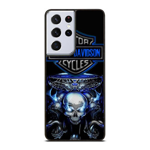HARLEY DAVIDSON SKULL BLUE Samsung Galaxy S21 Ultra Case Cover