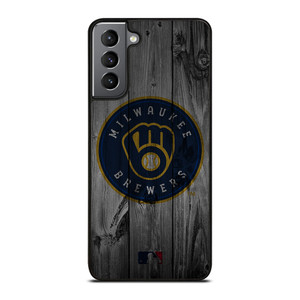 MILWAUKEE BREWERS BASEBALL MLB WOOD LOGO Samsung Galaxy S21 Plus Case Cover