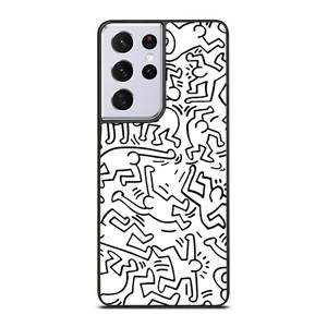 KEITH HARING BLACK WHITE Samsung Galaxy S21 Ultra Case Cover KEITH HARING BLACK WHITE Samsung Galaxy S21 Ultra Case Cover