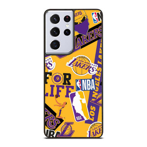 LA LOS ANGELES LAKERS STICKER BOMB Samsung Galaxy S21 Ultra Case Cover LA LOS ANGELES LAKERS STICKER BOMB Samsung Galaxy S21 Ultra Case Cover