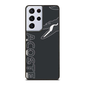 LACOSTE CROCODILE ALL BLACK Samsung Galaxy S21 Ultra Case Cover LACOSTE CROCODILE ALL BLACK Samsung Galaxy S21 Ultra Case Cover