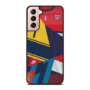 ARSENAL FC RETRO JERSEY COLLAGE Samsung Galaxy S21 Case Cover