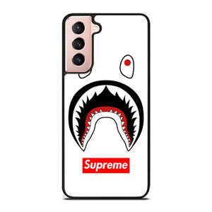 BAPE CAMO SHARK SUPREME WHITE Samsung Galaxy S21 Case Cover BAPE CAMO SHARK SUPREME WHITE Samsung Galaxy S21 Case Cover