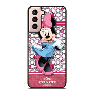 COACH MINNIE MOUSE PINK PATTERN Samsung Galaxy S21 Case Cover