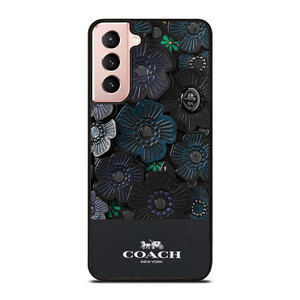 COACH NEW YORK BLACK TEA ROSE Samsung Galaxy S21 Case Cover COACH NEW YORK BLACK TEA ROSE Samsung Galaxy S21 Case Cover