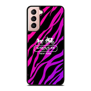 COACH NEW YORK BLACK VIOLET Samsung Galaxy S21 Case Cover COACH NEW YORK BLACK VIOLET Samsung Galaxy S21 Case Cover