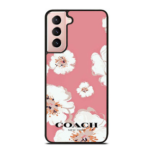 COACH NEW YORK PINK FLOWER Samsung Galaxy S21 Case Cover