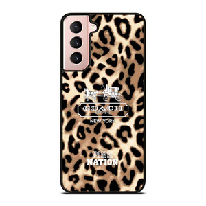 COACH NEW YORK PINK NATION LEPOARD Samsung Galaxy S21 Case Cover