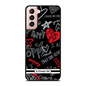 COACH NEW YORK POPPY BLACK Samsung Galaxy S21 Case Cover