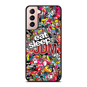 EAT SLEEP JDM STICKERS Samsung Galaxy S21 Case Cover