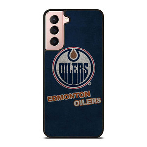EDMONTON OILERS LOGO BLUE SUEDE Samsung Galaxy S21 Case Cover