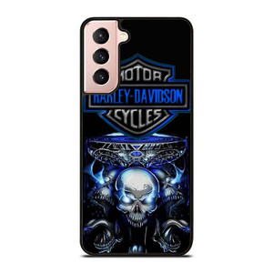 HARLEY DAVIDSON SKULL BLUE Samsung Galaxy S21 Case Cover