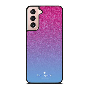 KATE SPADE NEW YORK PINK BLUE GLITTER Samsung Galaxy S21 Case Cover KATE SPADE NEW YORK PINK BLUE GLITTER Samsung Galaxy S21 Case Cover