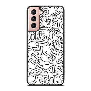 KEITH HARING BLACK WHITE Samsung Galaxy S21 Case Cover KEITH HARING BLACK WHITE Samsung Galaxy S21 Case Cover