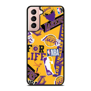 LA LOS ANGELES LAKERS STICKER BOMB Samsung Galaxy S21 Case Cover LA LOS ANGELES LAKERS STICKER BOMB Samsung Galaxy S21 Case Cover