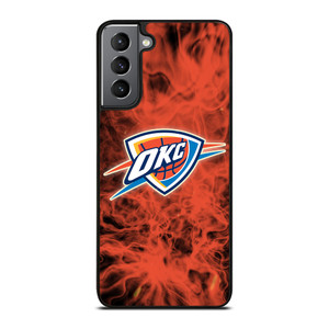OKLAHOMA CITY THUNDERS BASKETBALL NBA FIRE Samsung Galaxy S21 Plus Case Cover