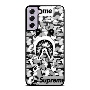 BAPE SHARK LOGO SUPREME BLACK WHITE Samsung Galaxy S21 FE Case Cover