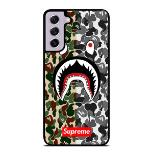 BAPE SHARK SUPREME CAMO 2 Samsung Galaxy S21 FE Case Cover