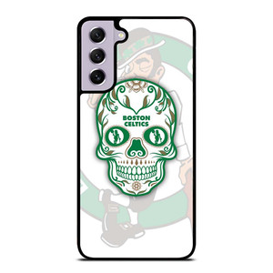 BOSTON CELTICS BASKET SKULL Samsung Galaxy S21 FE Case Cover