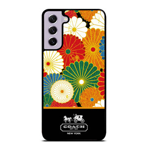 COACH NEW YORK COLORFUL FLORAL LOGO Samsung Galaxy S21 FE Case Cover