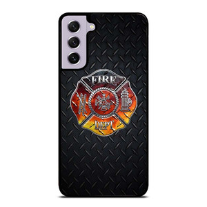 FIREFIGHTER FIREMAN METAL LOGO Samsung Galaxy S21 FE Case Cover