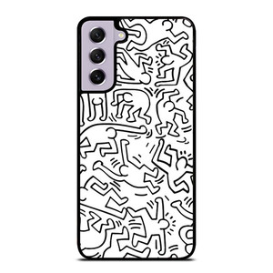 KEITH HARING BLACK WHITE Samsung Galaxy S21 FE Case Cover