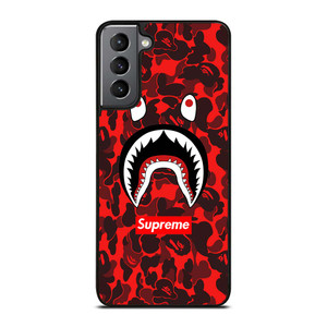 BAPE SHARK SUPREME CAMO RED Samsung Galaxy S21 Plus Case Cover BAPE SHARK SUPREME CAMO RED Samsung Galaxy S21 Plus Case Cover