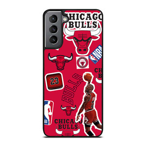 CHICAGO BULLS STICKER BOMB Samsung Galaxy S21 Plus Case Cover