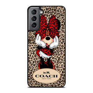 COACH MINNIE MOUSE LEOPARD Samsung Galaxy S21 Plus Case Cover