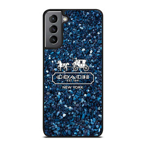 COACH NEW YORK BLUE STONE Samsung Galaxy S21 Plus Case Cover