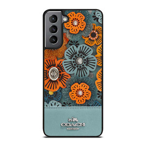 COACH NEW YORK BLUE TEA ROSE Samsung Galaxy S21 Plus Case Cover COACH NEW YORK BLUE TEA ROSE Samsung Galaxy S21 Plus Case Cover