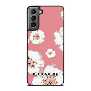COACH NEW YORK PINK FLOWER Samsung Galaxy S21 Plus Case Cover