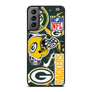 GREEN BAY PACKERS NFL STICKER BOMB Samsung Galaxy S21 Plus Case Cover GREEN BAY PACKERS NFL STICKER BOMB Samsung Galaxy S21 Plus Case Cover