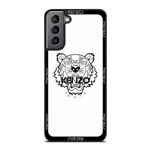KENZO PARIS BORDERED LOGO WHITE Samsung Galaxy S21 Plus Case Cover