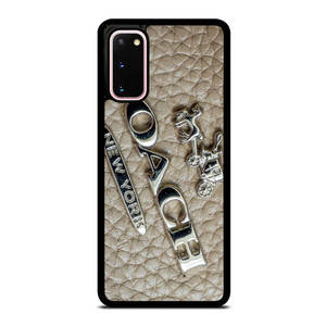 COACH NEW YORK LOGO ON LEATHER Samsung Galaxy S20 Case Cover