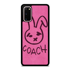 COACH NEW YORK RABBIT LEATHER PINK Samsung Galaxy S20 Case Cover