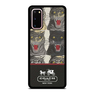 COACH NEW YORK TIGER FACE PATTERN Samsung Galaxy S20 Case Cover