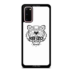 KENZO PARIS BORDERED LOGO WHITE Samsung Galaxy S20 Case Cover