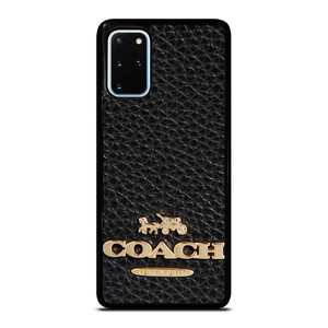 COACH NEW YORK BLACK LEATHER 2 Samsung Galaxy S20 Plus Case Cover