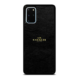 COACH NEW YORK BLACK LEATHER Samsung Galaxy S20 Plus Case Cover
