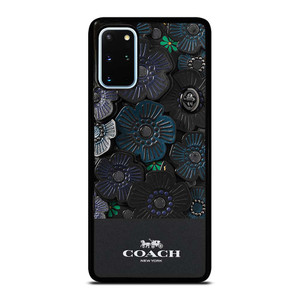 COACH NEW YORK BLACK TEA ROSE Samsung Galaxy S20 Plus Case Cover