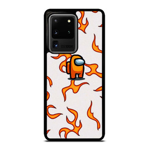 AMONG US ORANGE FLAMES Samsung Galaxy S20 Ultra Case Cover AMONG US ORANGE FLAMES Samsung Galaxy S20 Ultra Case Cover