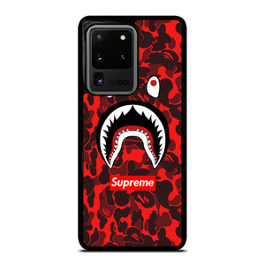 BAPE SHARK SUPREME CAMO RED Samsung Galaxy S20 Ultra Case Cover